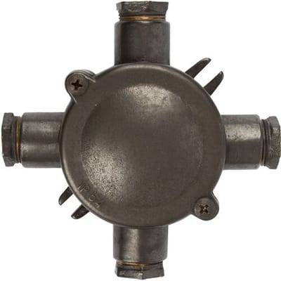KS Verlichting Jaren 30 Vintage Lasdoos X Zwart Brons