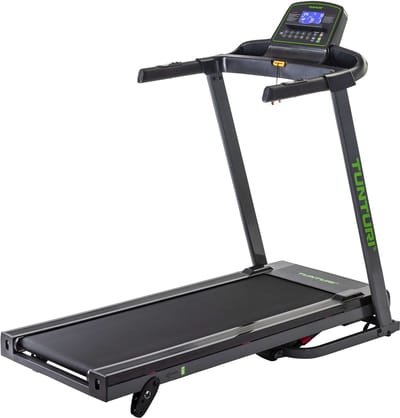Tunturi Cardio Fit T35 Loopband inklapbaar - Hardloopband met Bluetooth - 12 trainingsprogramma's – Duidelijke monitor – 0,8 - 16,0 km/u - incl. trainings app - EU veiligheid gecertificeerd