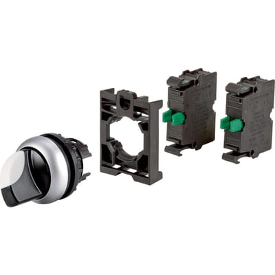 Eaton 110922 M22-WKV-2K10-BVP Keuzetoets Kunststof frontring Knevel Zwart 1 stuk(s) Piece