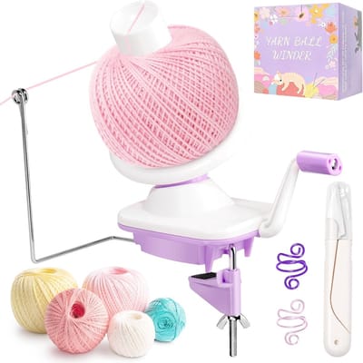 Garen Wikkelmachine - Garen Spinner - Snel Garen Rollen - Stabiele ABS Constructie - Tot 113 gram - Paars