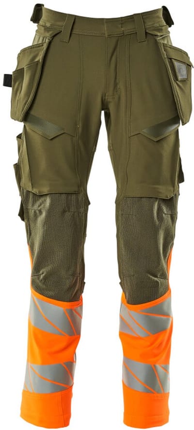 Mascot Accelerate Safe Broek met spijkerzakken 19131-711 - mosgroen/hi-vis oranje - C46 - 76