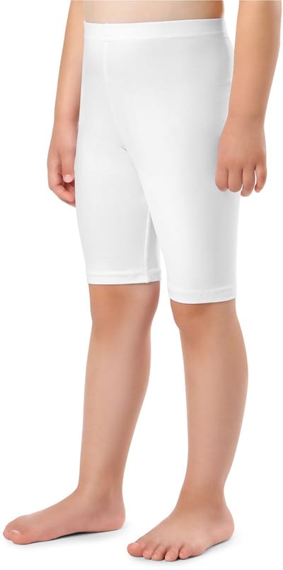 Merry Style Meisjes Leggings - Sport - Vrijetijdsbroek – Kort - Katoen – Sportbroek – Wit - 110 – MS-MS10-353-LE