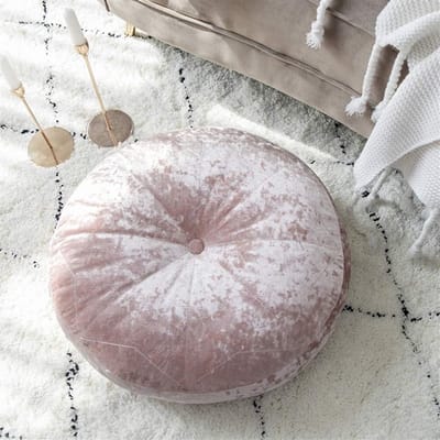 Scandinavisch rond decoratief kussen – zacht suède of polyester, stevige vulling, ideaal als sofa- of stoelkussen