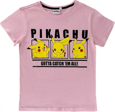 Original Pokemon Pikachu dames t-shirt - maat M - roze pink 100% katoen - Premium comfort