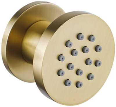 FugaFlow Eccelente Acces zijdouche - 5cm - rond - PVD - Geborsteld Messing PVD (Goud)