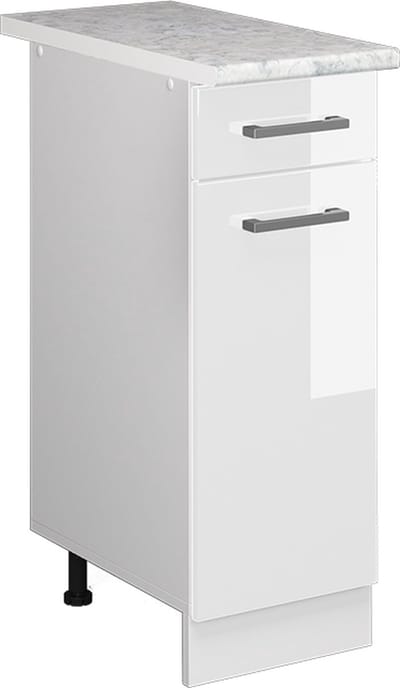 Vicco R-Line Keukenonderkast – 30 cm, WB Marmer Wit Hoogglans