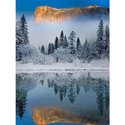 5D DIY diamant borduurwerk landschap waterval berg diamant schilderij volledige mozaïek cadeau 20X30CM gray