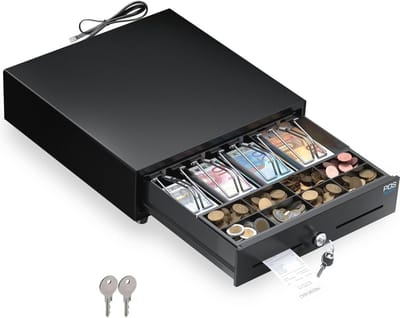 Kassalade - Geldlade Geldkist - Geld Beheren - Automatische Opening - 33 x 33 cm - Zwart