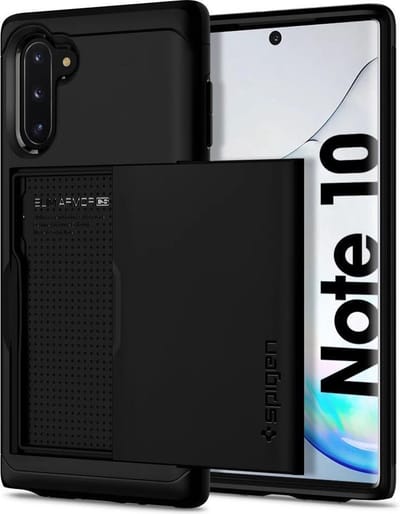 Spigen Slim Armor Card Slot Samsung Galaxy Note 10 Zwart