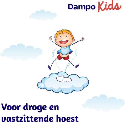 Dampo Kids Kindersiroop Alle Hoest + Vrije luchtwegen - Voor droge en vastzittende hoest - Vanaf 1 jaar - Medisch hulpmiddel - 100 ml