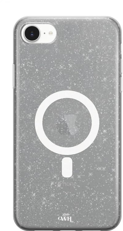 xoxo Wildhearts magnetisch telefoonhoesje - Geschikt voor iPhone 17e MagSafe - Sparkle Away Zwart - Hoesje met glitters - Shockproof case - Zwart - magnetisch hoesje