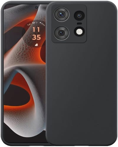 Geschikt voor Motorola Edge 50 Pro Telefoonhoesje Flexibel Siliconen TPU hoesje - Flexible Back Cover Case Siliconen TPU - Zwart - Smartphonica geschikt voor Motorola Edge 50 Pro