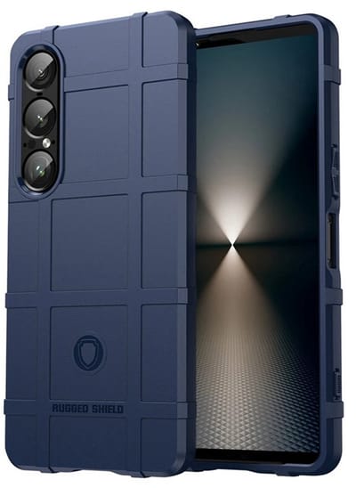 MobyDefend Hoesje - Geschikt voor Sony Xperia 1 VII - Rugged Shield TPU Backcover - Blauw