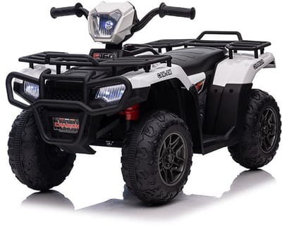 Baby Mix elektrische quad 12V wit 88x46cm - Accuvoertuig