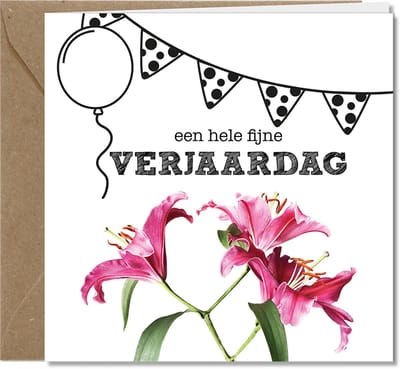 Wenskaarten Tallies Cards - Fijne verjaardag, gefeliciteerd, jarig - duurzaam