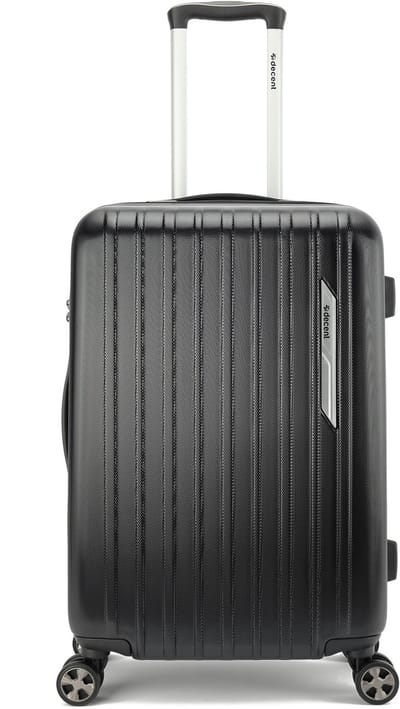 Decent PARADISO Middenmaat koffer 66x40x25 - Middelmaat trolley - Lichtgewicht koffer - Reiskoffer - Veilig TSA Cijferslot – Zwart