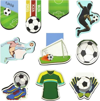 Kleine Magnetische Boekenleggers voor Kinderen, 10 Stuks, Leuke Cadeaus voor School, Sportliefhebbers en Boekfans