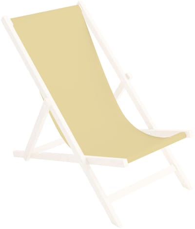 FEROCITY - Vervangbare stoffen hoes voor ligstoel - voor een houten opklapbare ligstoel - Zonder houten stokken - 110 x 45 cm - Polyester - Ecru Beige