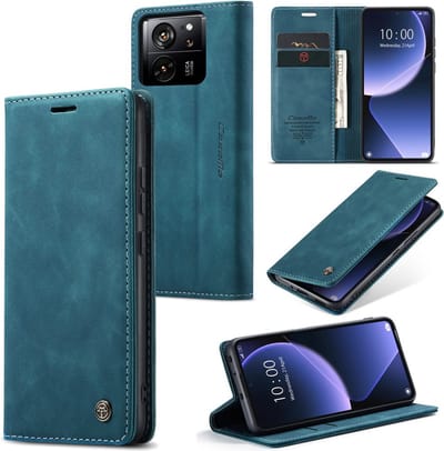 CaseMe Hoesje - Geschikt voor Xiaomi 13T / 13T Pro Hoesje - CaseMe 013 Book Case - Blauw