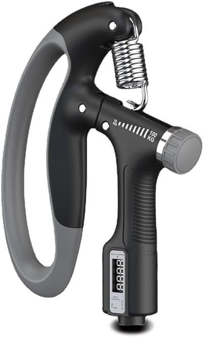 Handtrainer - 10-100kg verstelbaar, met teller, antislip, vinger en onderarm trainer