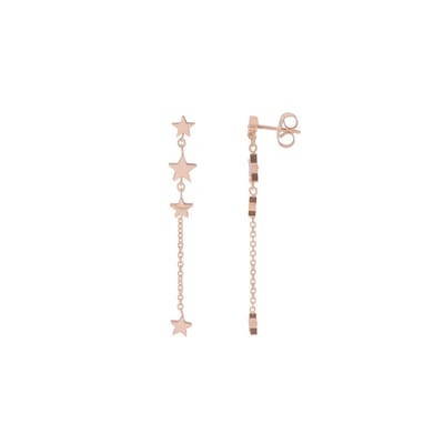iXXXi Jewelry-4 Stars Dangle-Rosé goudkleurig-Dames Oorbellen