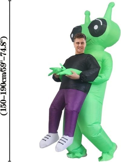 Nivard Halloween Outfit - Halloween Kostuum - Pak - Opblaasbaar Kostuum - Costume - Carnaval - Volwassenen - Aliën