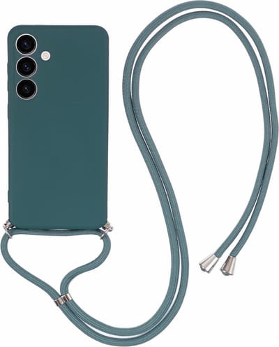 Coverup Hoesje - Geschikt voor Samsung Galaxy S24 Hoesje - Coverup Colour TPU Back Cover met Koord - Everglade Green