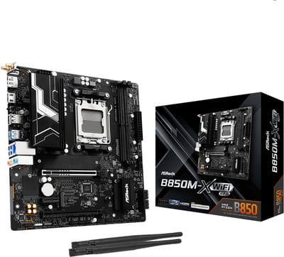 ASRock B850M-X WiFi R2.0 Moederbord - AMD B850 - AMD AM5 - DDR5 RAM - Micro-ATX