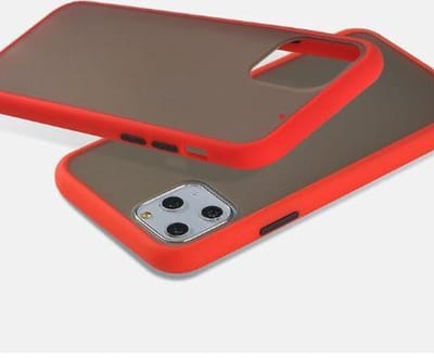 ShieldCase Hoesje geschikt voor Apple iPhone 11 Pro - Verharde bumper case - Sterk TPU Materiaal - rood met Privacy Glas Screenprotector