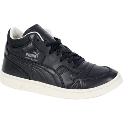 Puma Boris Becker Leather Mid Top Mens Zwarte Lace Up 357768 04 B27A