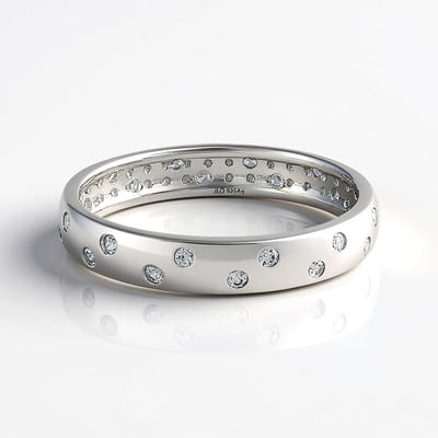Cavill - elegante zilveren ring dames - 925 sterling zilver - 22 ronde zirkonia's 0,44 ct - moderne ring met fonkelende stenen