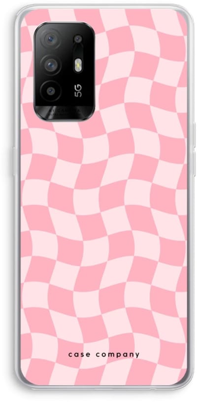 Case Company® - Hoesje geschikt voor Oppo A94 5G hoesje - Grid Roos - Soft Cover Telefoonhoesje - Bescherming aan alle Kanten en Schermrand