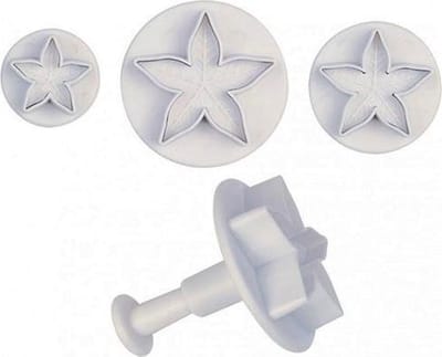 Städter 3x plungercutter uitsteker bloemkelk / lelie