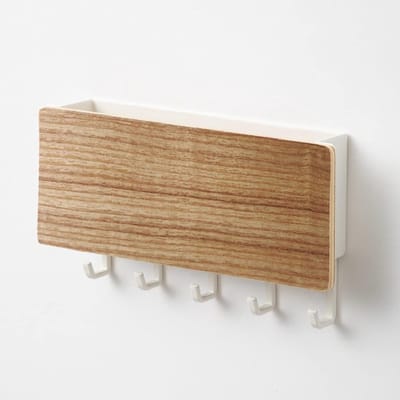 Wandmontage Sleutelrek van Massief Hout – Sleutelhouder met Opbergrek – Voor Sleutels, Post, Zonnebrillen en Meer – Eenvoudig te Monteren – Decoratief en Functioneel
