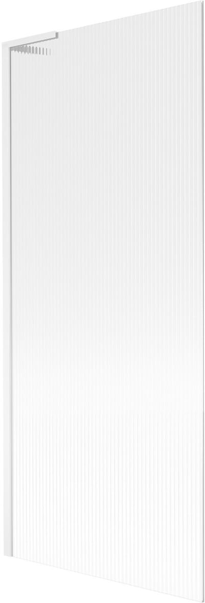 Mexen Next L badwand 1-deurs 80 x 150 , strepen, wit - 895-080-000-03-09-20