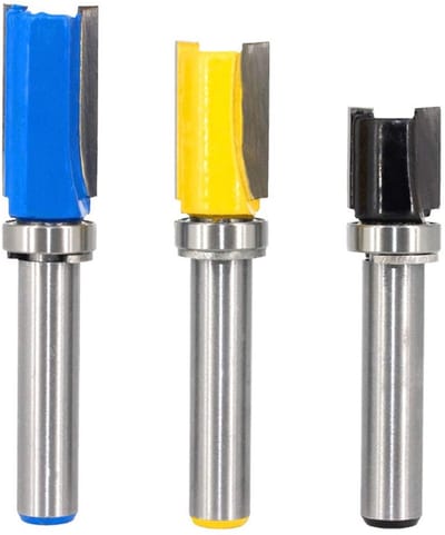SnelShoppen - 3pcs Edge Cutter Set met 8mm Shank Grooving Milling Cutter Router Bits voor Houtbewerking, Perfect voor Carving en Trimming