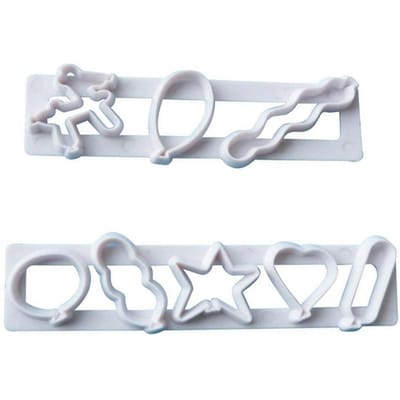2 stuks/ Set Voedselkwaliteit Plastic Fondant Taartvorm Dessertvorm Keukengereedschap white