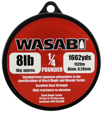 Black Magic Wasabi Monofilament Transparant 0.400 mm