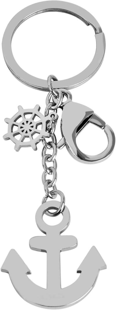 AKZENT Akzent unisex sleutelhanger Sea Key, zilverkleurig, duurzaam