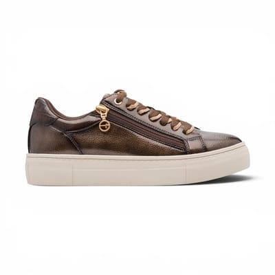Tamaris dames bruine nepleren Fashion Strike-sneakers