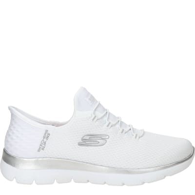 Skechers Summits Diamond Dream Textiel Dames Witte/Zilveren Sneakers