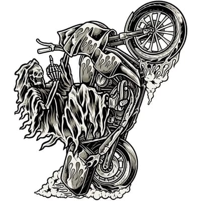 Motorfiets stickers Lethal Threat Mini Wheely Reaper