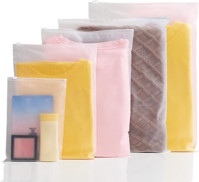 Waterdichte ritszakken voor kleding, ondergoed en cosmetica - 34 stuks in 5 maten voor optimale opslag en organisatie