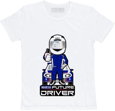 Sparco Future Racer Kinderen T-Shirt - Wit — 5-6 jaar