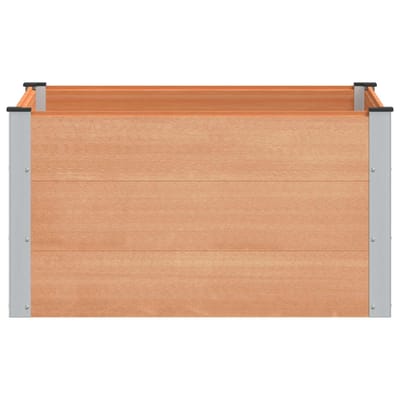 vidaXL Verhoogde plantenbak Bruin 100 x 100 x 54 cm WPC en Aluminium