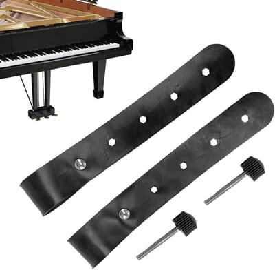 Bevestigingsriemen Keyboard - Instrumentenbanden - Muziek Stabiliteit - Verstelbare Sluiting - 16.8x2.8cm - Zwart