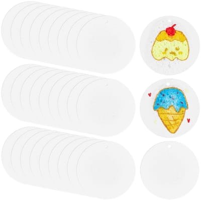 Dailygoods- Schuimschilderpapier 30 Stuks - Ronde Schuimrubberen Schilderpapier - 65 mm Diameter - 1 mm Dik - Knutselaccessoires - Geschikt voor 3D-acrylschilderen - Knutselpapier