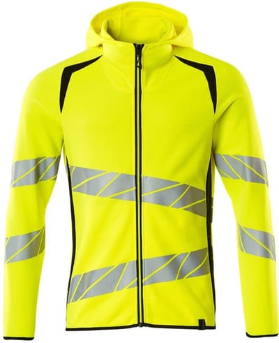 Mascot Accelerate Safe Capuchontrui met rits 19284-781 - Hi-Vis geel/zwart - 4XL