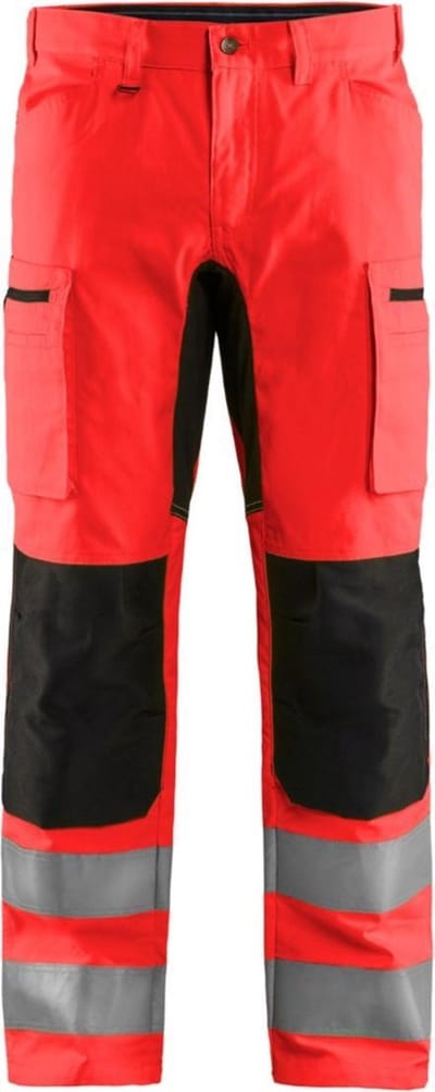 Blaklader High Vis broek met stretch 1585-1811 - High Vis Rood/Zwart - C146