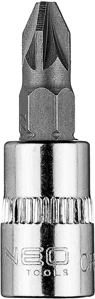 NEO 10-320 - Schroefbit PZ2 - Korte Nasadki - 37 mm - Chroom-Vanadium Staal